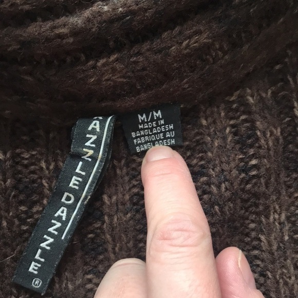 Brown cardigan with large buttons 3/4 length sleeve & pockets - Picture 5 of 10